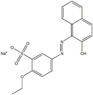 2-Ethoxy-5-[(2-hydroxy-1-naphthalenyl)azo]benzenesulfonic acid sodium salt,,结构式