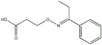 3-[(E)-1-Phenylpropylideneaminooxy]propionic acid Struktur