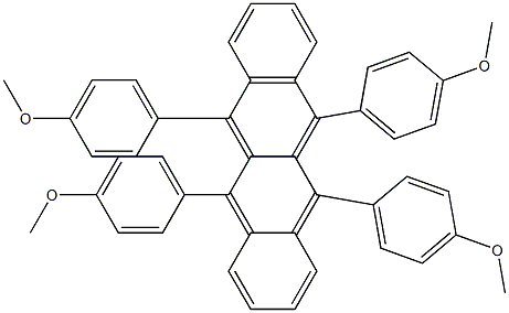 5,6,11,12-Tetrakis(4-methoxyphenyl)naphthacene Structure