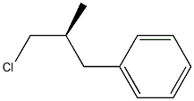 (+)-[(S)-3-Chloro-2-methylpropyl]benzene 结构式