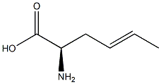 [R,(+)]-2-Amino-4-hexenoic acid Structure