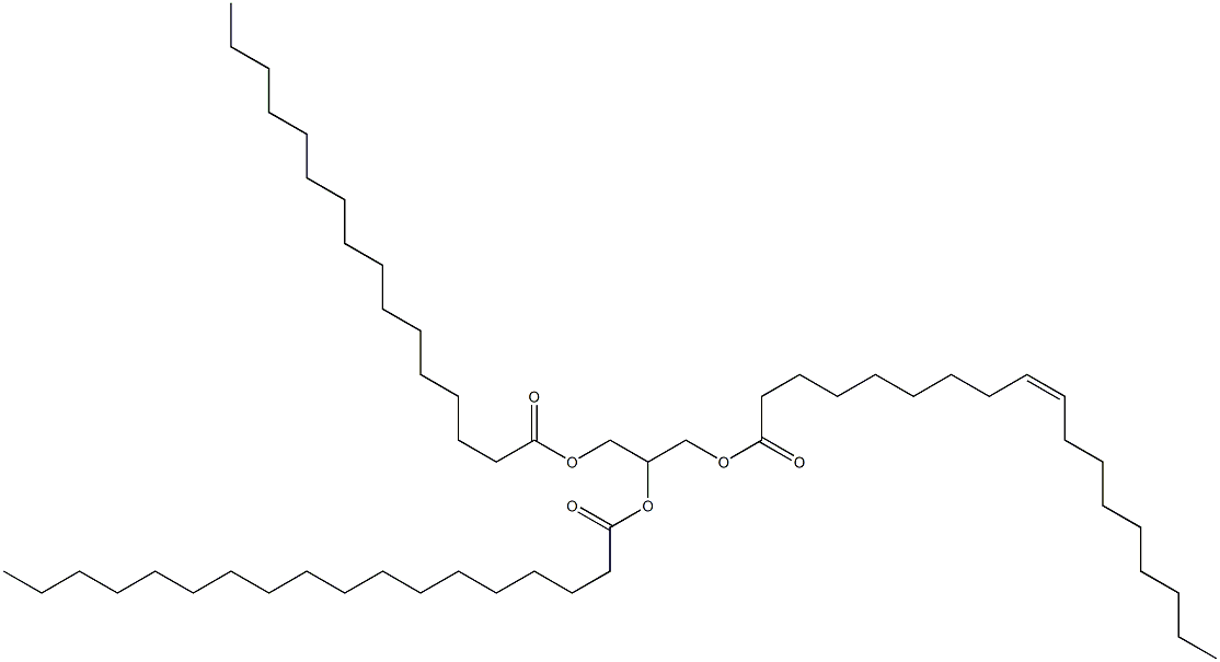 L-Glycerol 1-palmitate 2-stearate 3-oleate Structure