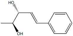 (2S,3R,E)-5-フェニル-4-ペンテン-2,3-ジオール 化学構造式