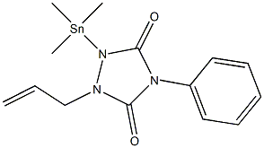 4-Phenyl-1-allyl-2-(trimethylstannyl)-1,2,4-triazolidine-3,5-dione Structure