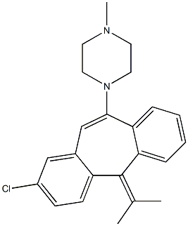 2-Chloro-10-(4-methylpiperazino)-5-isopropylidene-5H-dibenzo[a,d]cycloheptene Structure