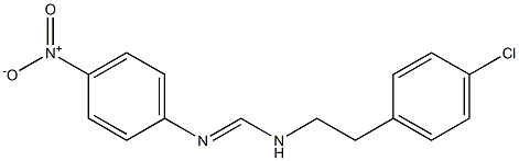 N1-[2-(4-クロロフェニル)エチル]-N2-(4-ニトロフェニル)ホルムアミジン 化学構造式