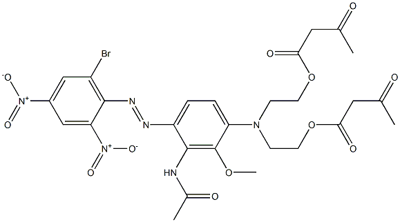 Bis(acetoacetic acid)[3-acetylamino-4-[(6-bromo-2,4-dinitrophenyl)azo]-2-methoxyphenylimino]bisethylene ester