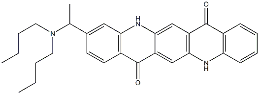 3-[1-(Dibutylamino)ethyl]-5,12-dihydroquino[2,3-b]acridine-7,14-dione 结构式
