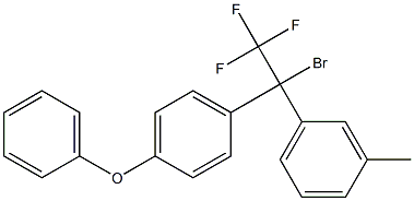 1-ブロモ-1-(4-フェノキシフェニル)-1-(3-メチルフェニル)-2,2,2-トリフルオロエタン 化学構造式