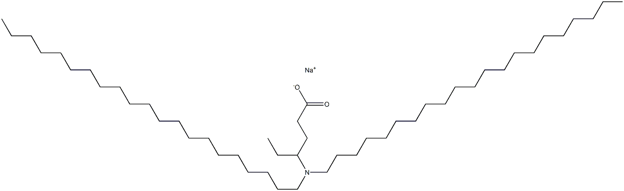 4-(Dihenicosylamino)hexanoic acid sodium salt 结构式