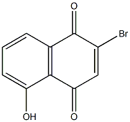2-ブロモ-5-ヒドロキシ-1,4-ナフタレンジオン 化学構造式