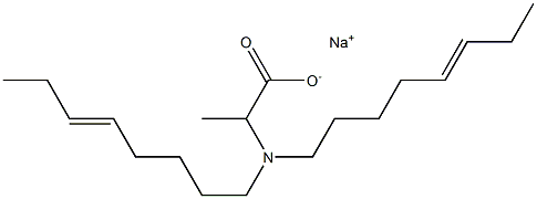 2-[Di(5-octenyl)amino]propanoic acid sodium salt Structure