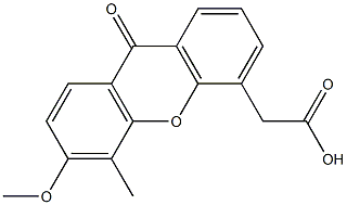 5-メチル-6-メトキシ-9-オキソ-9H-キサンテン-4-酢酸 化学構造式