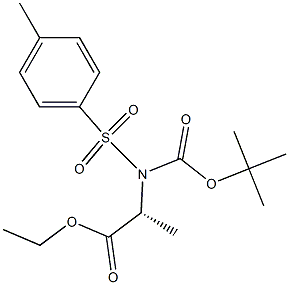 N-Tosyl-N-(tert-butoxycarbonyl)-D-alanine ethyl ester Structure