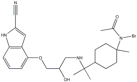 2-Cyano-4-[2-hydroxy-3-[[1-(bromoacetylamino)-p-menthan-8-yl]amino]propoxy]-1H-indole