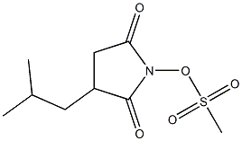 Methanesulfonic acid 2,5-dioxo-3-isobutyl-1-pyrrolidinyl ester 结构式