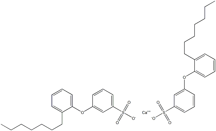 ビス[3-(2-ヘプチルフェノキシ)ベンゼンスルホン酸]カルシウム 化学構造式