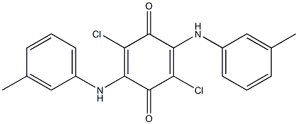 2,5-Bis[(3-methylphenyl)amino]-3,6-dichloro-2,5-cyclohexadiene-1,4-dione Structure