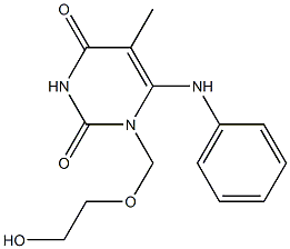 1-(2-Hydroxyethoxymethyl)-6-phenylaminothymine 结构式