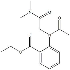 2-[N-Acetyl-N-(dimethylcarbamoylmethyl)amino]benzoic acid ethyl ester Struktur