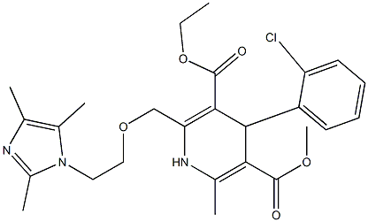  4-(2-Chlorophenyl)-1,4-dihydro-2-[2-(2,4,5-trimethyl-1H-imidazol-1-yl)ethoxymethyl]-6-methylpyridine-3,5-dicarboxylic acid 3-ethyl 5-methyl ester