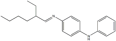 N-(2-エチルヘキシリデン)-N'-フェニル-p-フェニレンジアミン 化学構造式