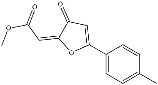 2-Methoxycarbonylmethylene-5-(4-methylphenyl)furan-3(2H)-one,,结构式