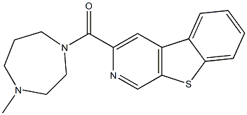 3-(4-Methyl-1,4-diazacycloheptan-1-ylcarbonyl)[1]benzothieno[2,3-c]pyridine Structure