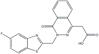 3-[(5-Fluoro-2-benzothiazolyl)methyl]-3,4-dihydro-4-oxophthalazine-1-acetic acid 结构式