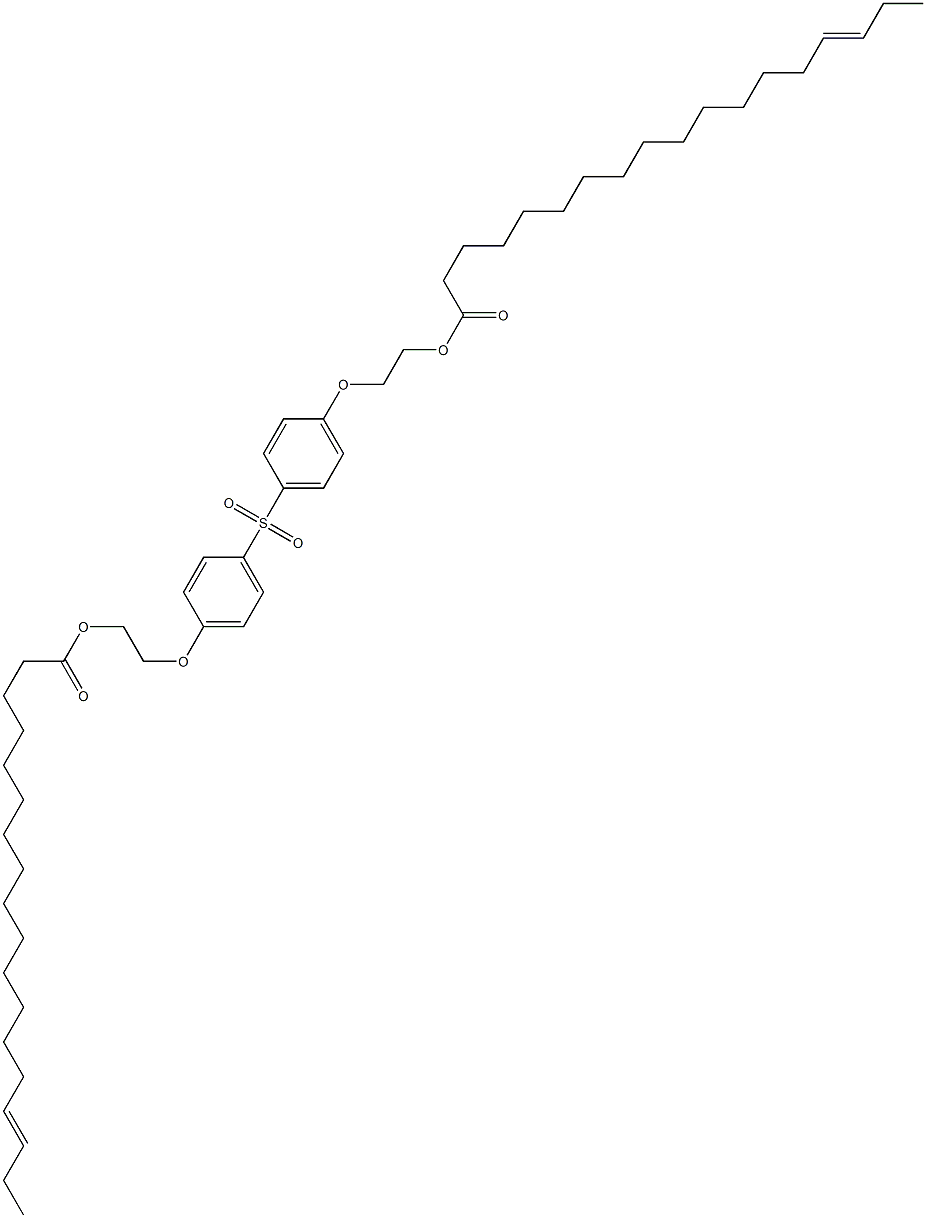 Bis[4-[2-(15-octadecenoyloxy)ethoxy]phenyl] sulfone,,结构式