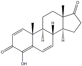 4-Hydroxyandrosta-1,4,6-triene-3,17-dione Struktur