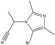 5-ブロモ-1-(1-シアノエチル)-2,4-ジメチル-1H-イミダゾール 化学構造式