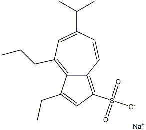 6-Isopropyl-3-ethyl-4-propylazulene-1-sulfonic acid sodium salt Structure