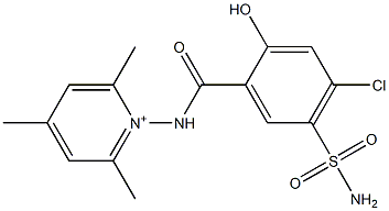 1-[(4-Chloro-5-aminosulfonyl-2-hydroxybenzoyl)amino]-2,4,6-trimethylpyridinium Structure