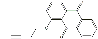 1-(3-ペンチニルオキシ)アントラキノン 化学構造式