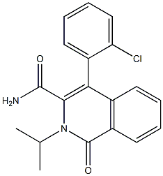 1-Oxo-2-isopropyl-4-(2-chlorophenyl)-1,2-dihydroisoquinoline-3-carboxamide Structure