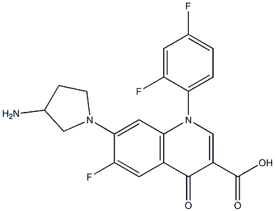 6-Fluoro-1-(2,4-difluorophenyl)-1,4-dihydro-4-oxo-7-(3-amino-1-pyrrolidinyl)quinoline-3-carboxylic acid|