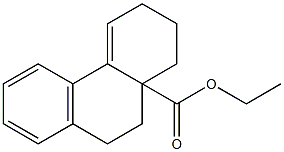 6,7,9,10-テトラヒドロフェナントレン-8a(8H)-カルボン酸エチル 化学構造式