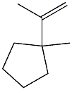 1-Methyl-1-(1-methylethenyl)cyclopentane,,结构式