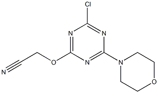 2-Cyanomethoxy-4-chloro-6-morpholino-1,3,5-triazine 结构式