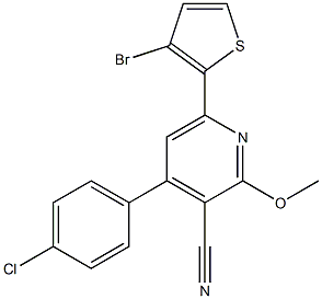 2-Methoxy-4-(4-chlorophenyl)-6-(3-bromo-2-thienyl)pyridine-3-carbonitrile