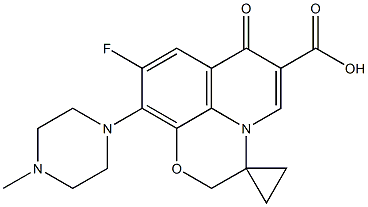  9-Fluoro-7-oxo-10-(4-methylpiperazin-1-yl)spiro[7H-pyrido[1,2,3-de]-1,4-benzoxazine-3(2H),1'-cyclopropane]-6-carboxylic acid