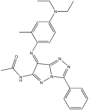 (7Z)-7-[[2-Methyl-4-(diethylamino)phenyl]imino]-N-acetyl-3-phenyl-7H-pyrazolo[5,1-c]-1,2,4-triazol-6-amine Structure