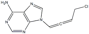 9-(4-Chloro-1,2-butadienyl)-9H-purin-6-amine 结构式