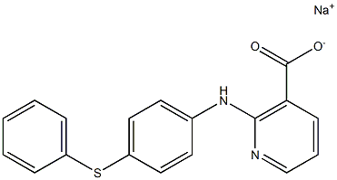 2-[p-(Phenylthio)anilino]nicotinic acid sodium salt,,结构式