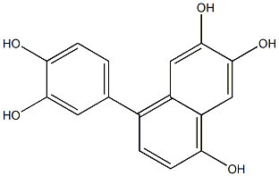 4-(3,4-Dihydroxyphenyl)naphthalene-1,6,7-triol,,结构式