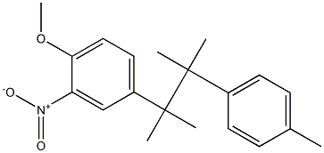 2,3-Dimethyl-2-(4-methylphenyl)-3-(4-methoxy-3-nitrophenyl)butane Struktur