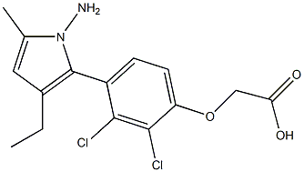 [4-(1-Amino-3-ethyl-5-methyl-1H-pyrrol-2-yl)-2,3-dichlorophenoxy]acetic acid Structure