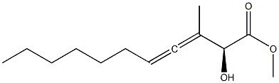 (2S,3R)-2-ヒドロキシ-3-メチル-3,4-ウンデカジエン酸メチル 化学構造式