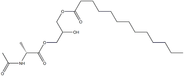 1-[(N-Acetyl-D-alanyl)oxy]-2,3-propanediol 3-tridecanoate Struktur